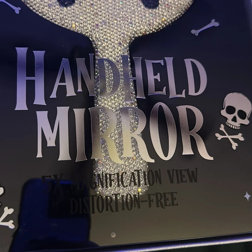 New Halloween skull handheld bling mirror💀☠️💀☠️💎💎💎